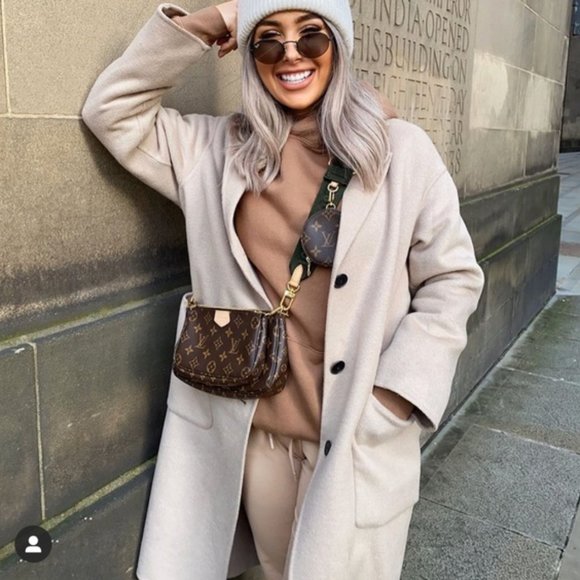 Zara Patch Pocket Wool Blend Coat - Picture 4 of 12